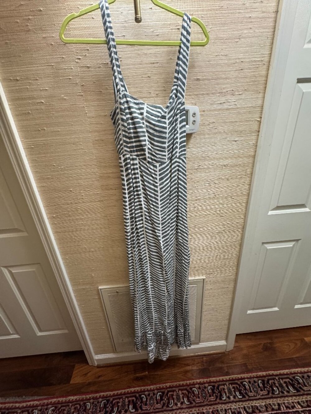 Skemo Beaded & Striped Maxi Dress